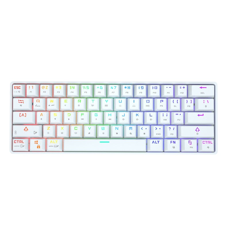 High Quality USB 61Keys Red Blue Switch PBT Keycaps Computer Mechanical Gaming Keyboard Gamer In China