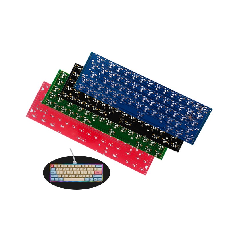 Factory 60% Mechanical Keyboard Pcb 3 pin 5pin VIA QMK supported pcba keyboard 75 hot swap