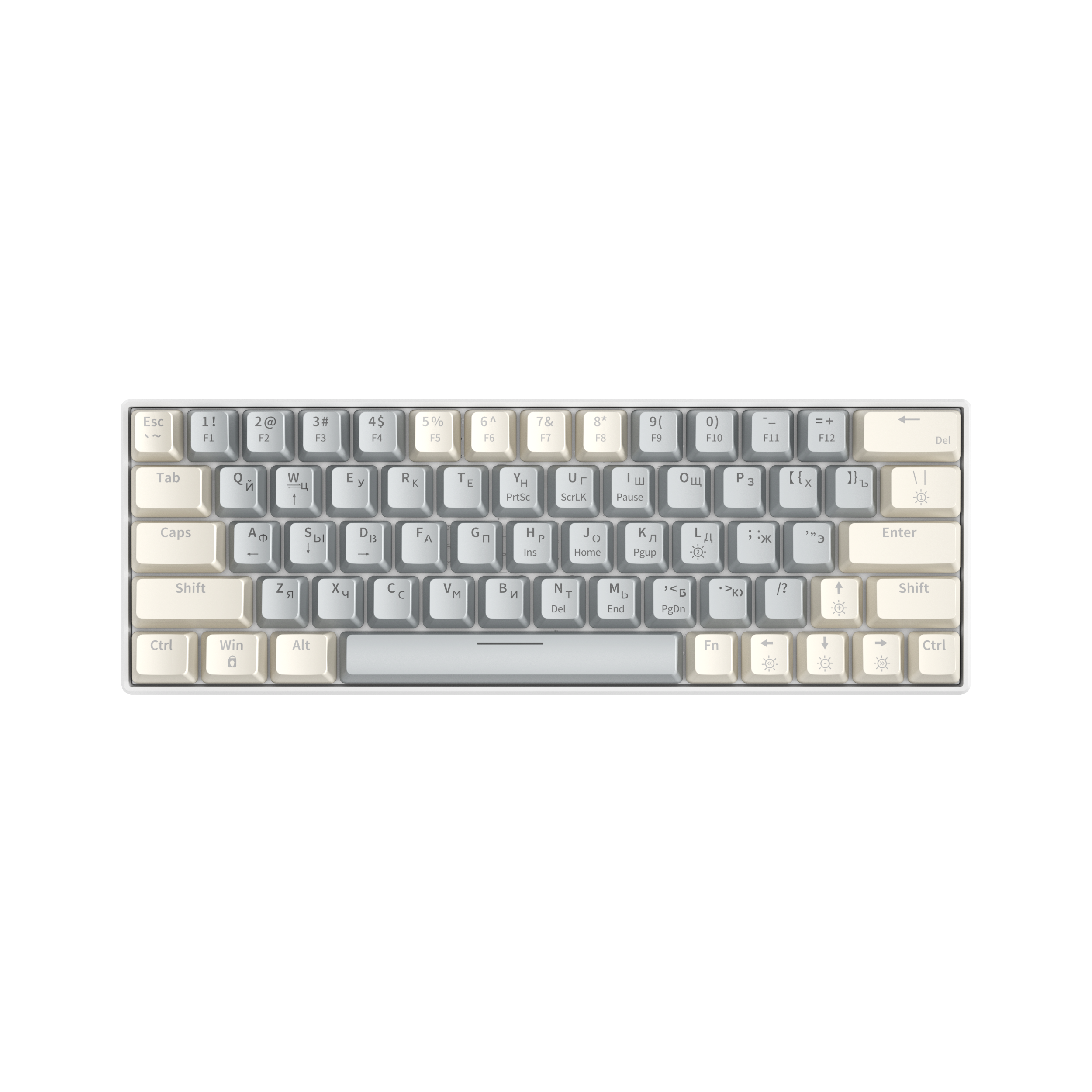 Mechanical Wired mechanical hotswappable 60% keyboard blue switch 63 keys customized russian keyboard LED light for laptop