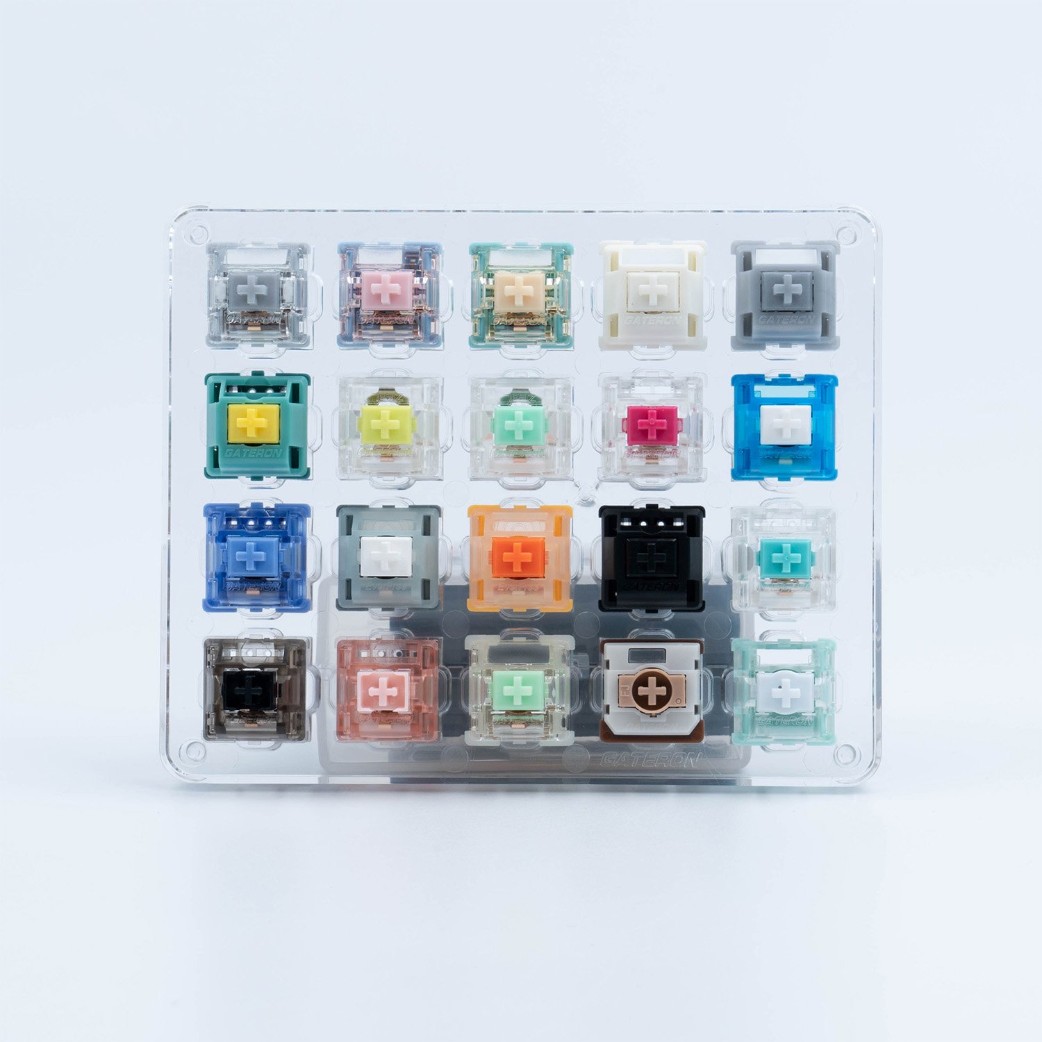 GATERON Fast delivery Magnetic Customized Switch Treasure Version Mechanical Keyboard Acrylic Switch Tester 20pcs Sample