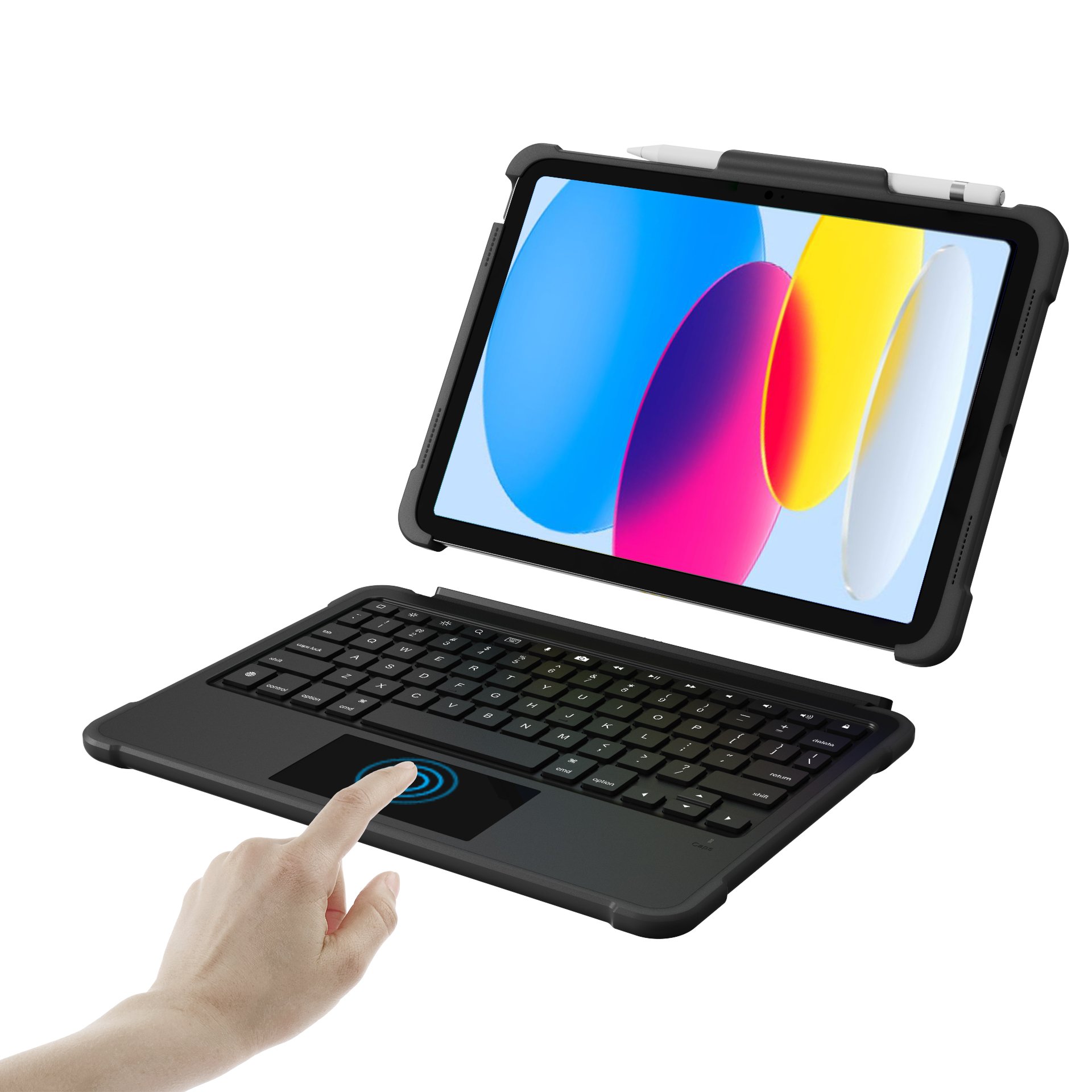 2023 Latest mini smart connector touch pad magic keyboard case For iPad 10th For MFI with pen slot