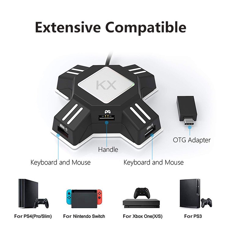 KX Keyboard Mouse Controller Converter For Xbox One Nintendo Switch PS4 PS3 adapter Game Accessories