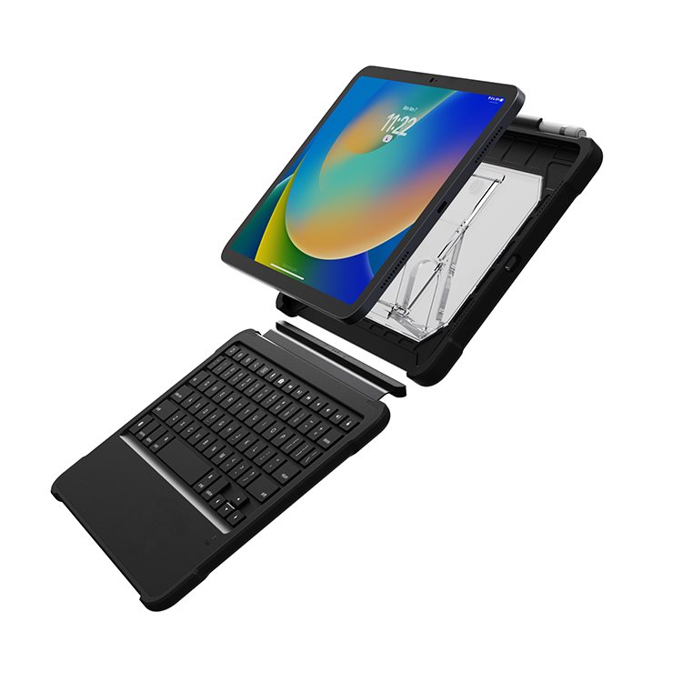 OEM Foldable Kickstand Mini Wireless Tablet Keyboard Smart Connector MFI PU Cover for iPad 10.2 10.5