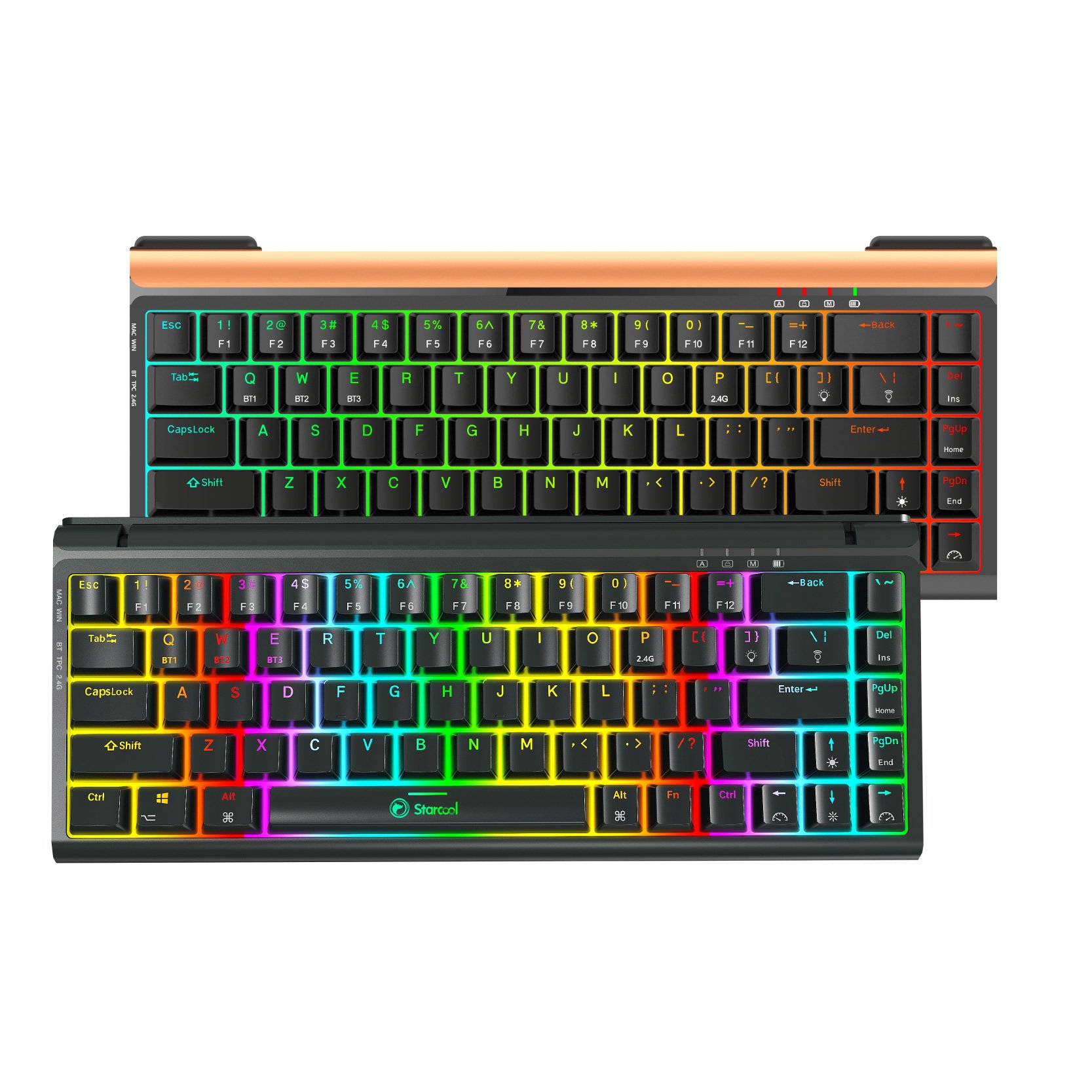 Wholesale 68 Keys Mechanical Gaming Keyboard Wireless Type Chot Swappable Mini Gaming Keyboard