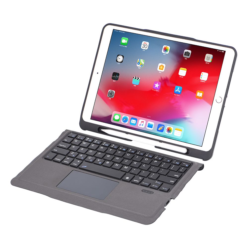 Wireless Split Leather Keyboard with Touchpad for iPad 9th 10.2 iPad Pro 10.5 iPad Air 3