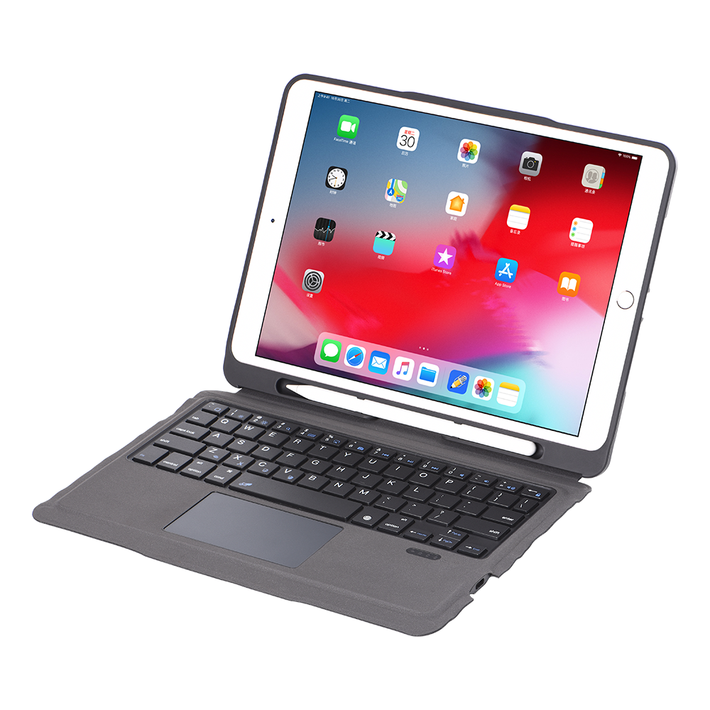 Wireless Split Leather Keyboard with Touchpad for iPad 9th 10.2 iPad Pro 10.5 iPad Air 3