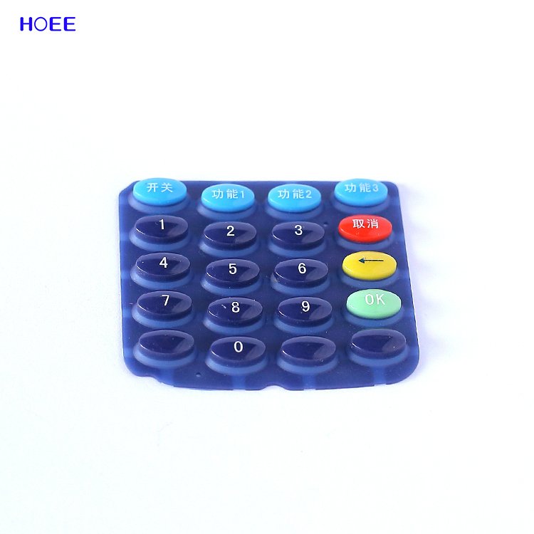 Customized Silicone Elastomer Keypad Rubber Keypad for Remote China Custom Made Silicone Button Rubber Keypad Customized Size