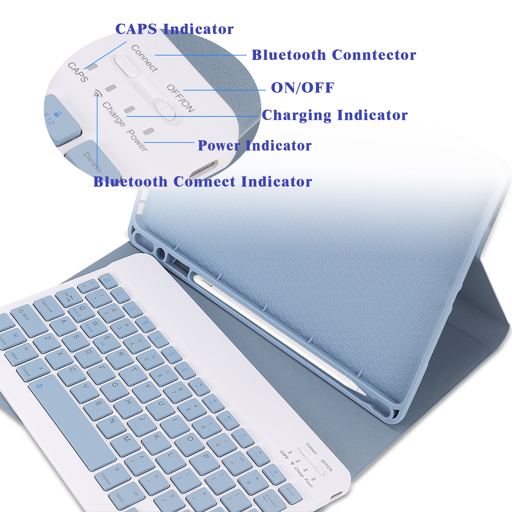 Custom 2021 2020 2018 12.9 Pro 11 Inch Cover With Flip Stand Magtice Leather Keyboard Case For Ipad Air 4 5 10.9