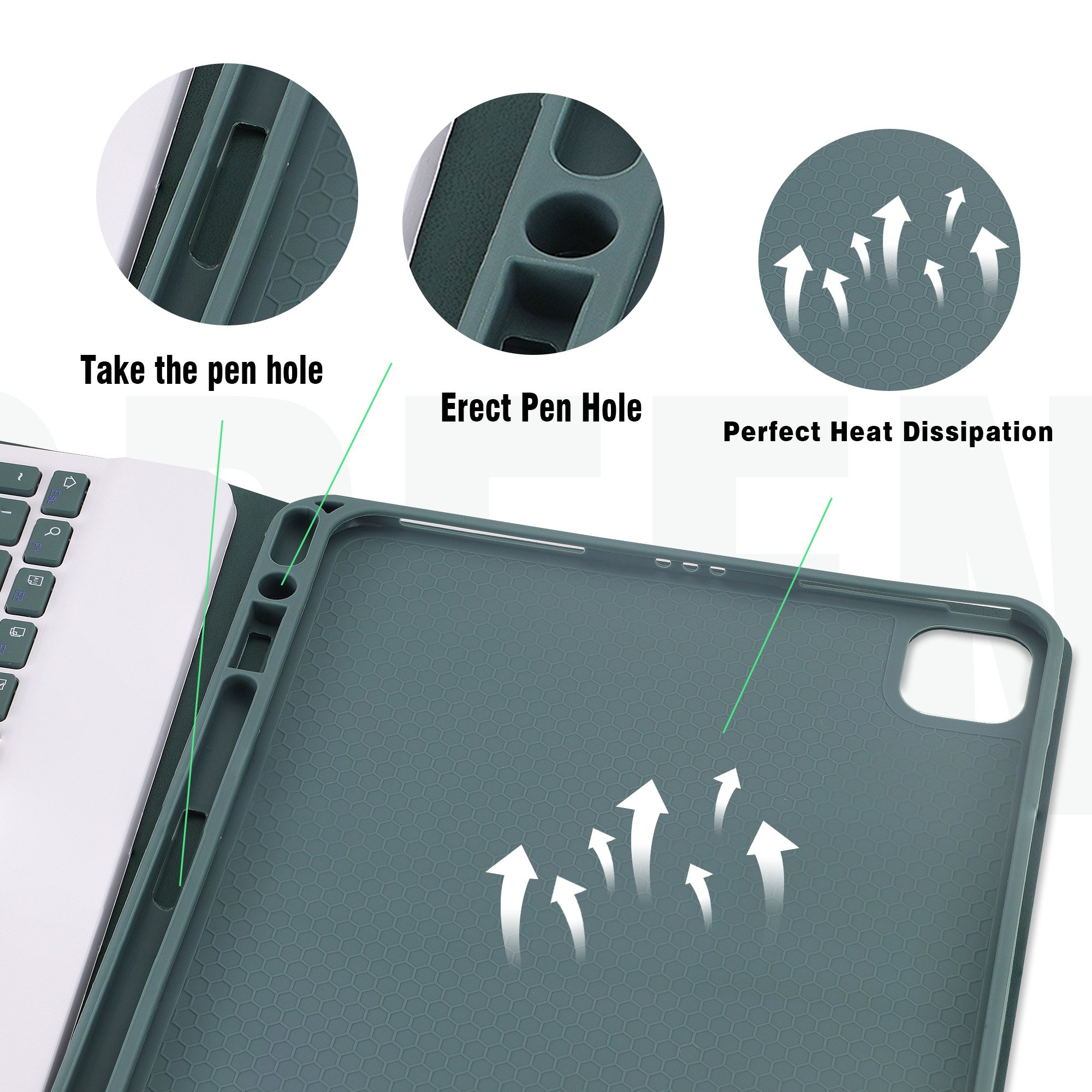 Custom 2021 2020 2018 12.9 Pro 11 Inch Cover With Flip Stand Magtice Leather Keyboard Case For Ipad Air 4 5 10.9