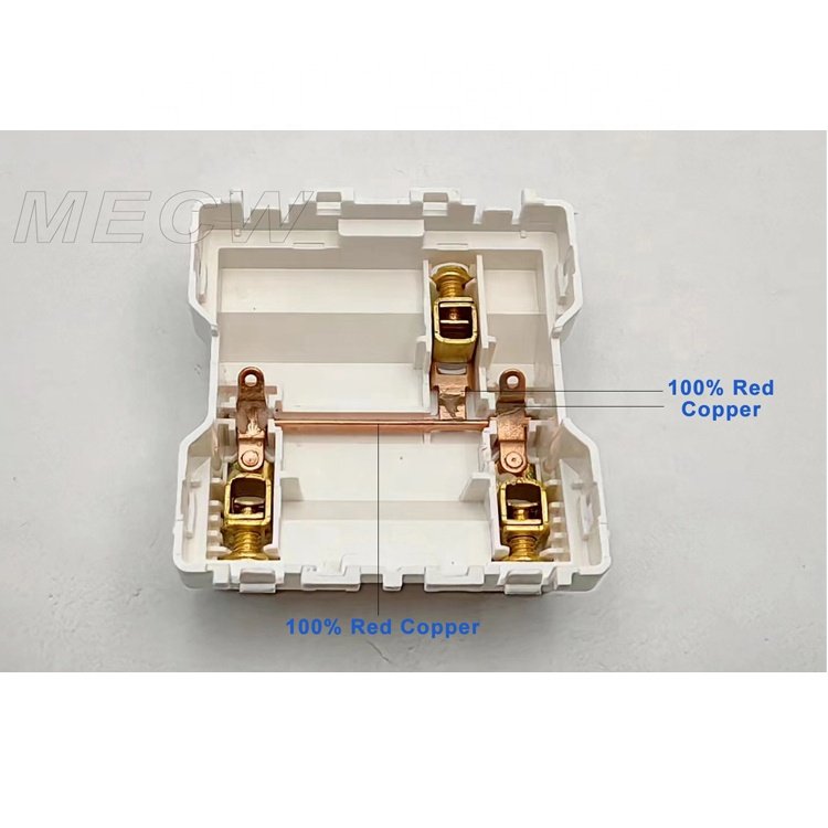 Best Seller Certificated Gold Color PC Panel British UK Standard 3 Gang Push Wall Light Switch