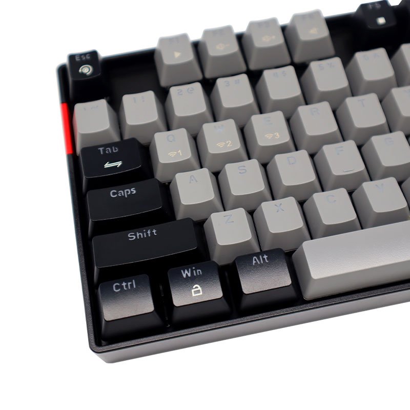 Upgraded Wireless LED Gaming Keyboard, BT/Type-C Dual-Mode Mechanical Keyboard Hot-Swap blue Switch