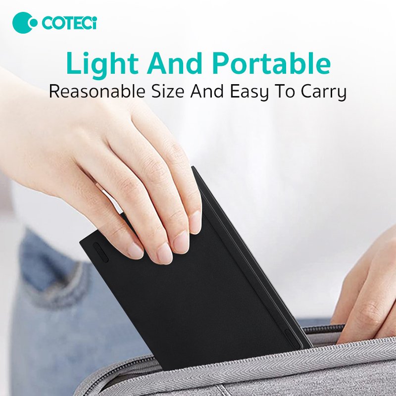 COTECi Portable Wireless Office Folding Keyboard Ergonomic Mini USB iPad Laptop compatible Two-Fold Scissor Switch Tablet