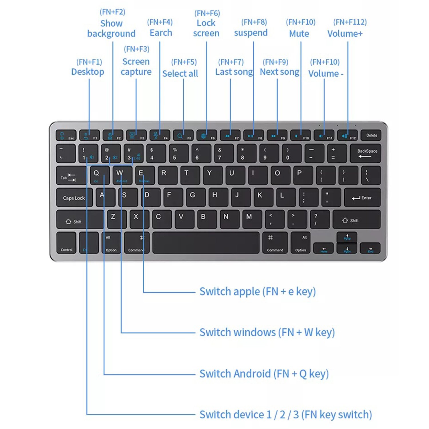 High Quality 68% Free Samples English Qwerty Switch Film Mini Keyboard For Mobile Phones