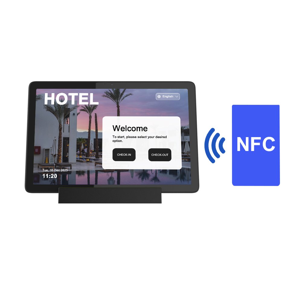 Smart Hotel Management Touch Screen Panel Zigbee Z-wave Tablet NFC POS Payment Kiosk Android Tablet With Docking Station