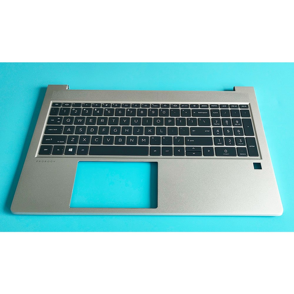 HK-HHT new silver color laptop topcase C cover laptop shell for HP 450 G8 upper topcase with US version keyboard without touchpad