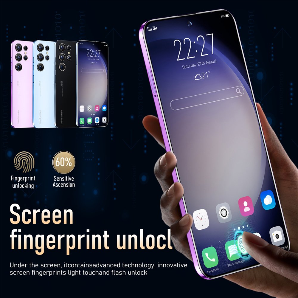 Hot Selling 5g Smarephone S23 Ultra Original 7.2 Inch 16gb+1tb 48+108mp Face Recognition Smartphone Cell Mobile Phone