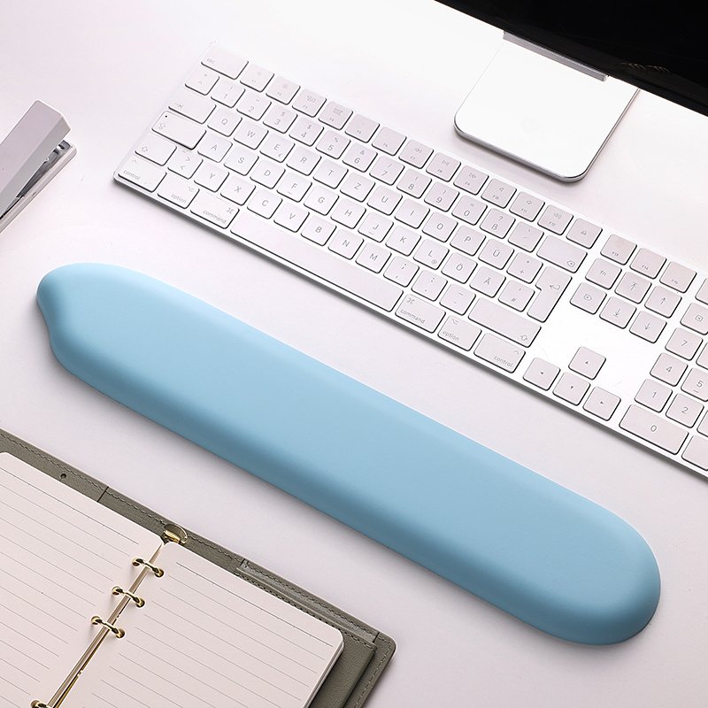 Water-proof Rice shape wrist rests keyboard pad in different color covered with PU leather