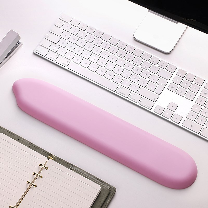 Water-proof Rice shape wrist rests keyboard pad in different color covered with PU leather