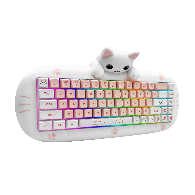 Mechanical Keyboard Wireless Bluetooth 2.4g Hot Swap Rgb Gaming Keyboard 68key Office Keyboard Switches