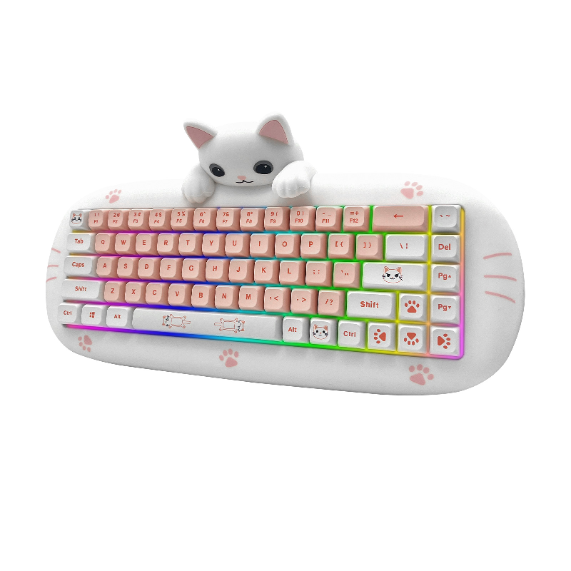 Mechanical Keyboard Wireless Bluetooth 2.4g Hot Swap Rgb Gaming Keyboard 68key Office Keyboard Switches