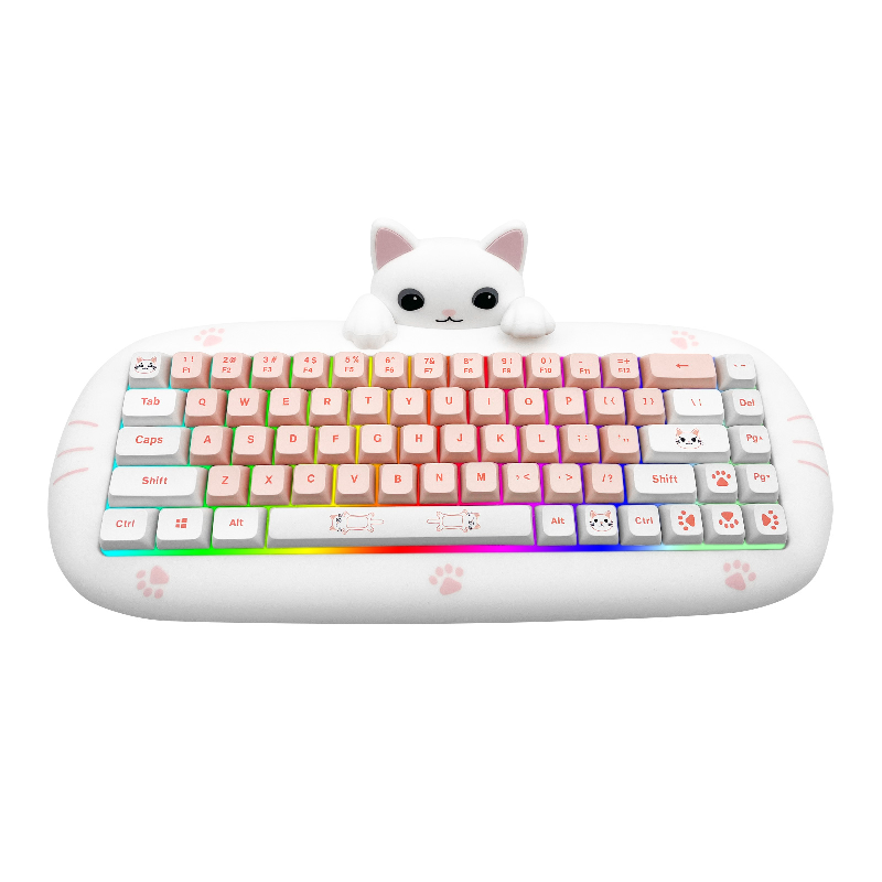Mechanical Keyboard Wireless Bluetooth 2.4g Hot Swap Rgb Gaming Keyboard 68key Office Keyboard Switches
