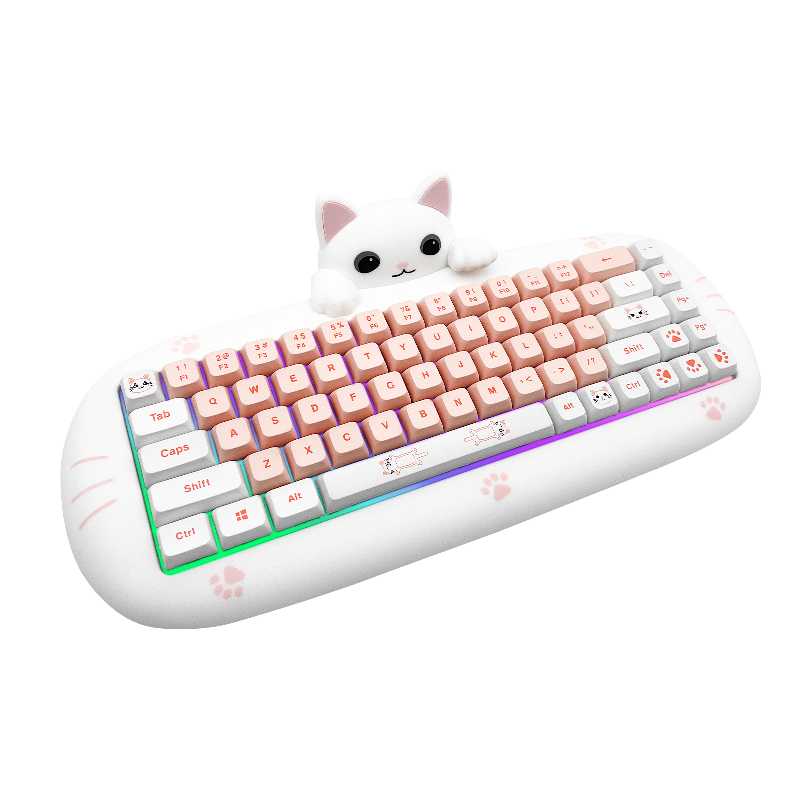 Mechanical Keyboard Wireless Bluetooth 2.4g Hot Swap Rgb Gaming Keyboard 68key Office Keyboard Switches