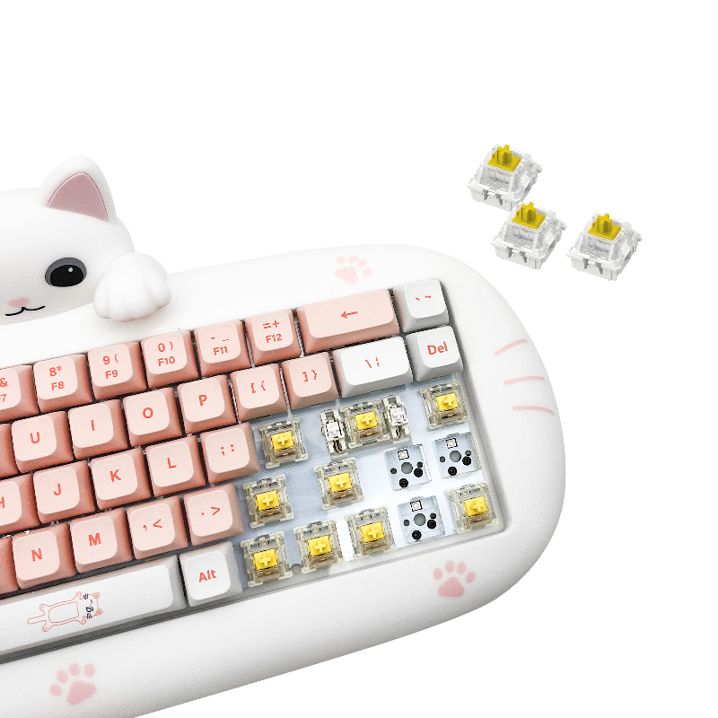 Mechanical Keyboard Wireless Bluetooth 2.4g Hot Swap Rgb Gaming Keyboard 68key Office Keyboard Switches