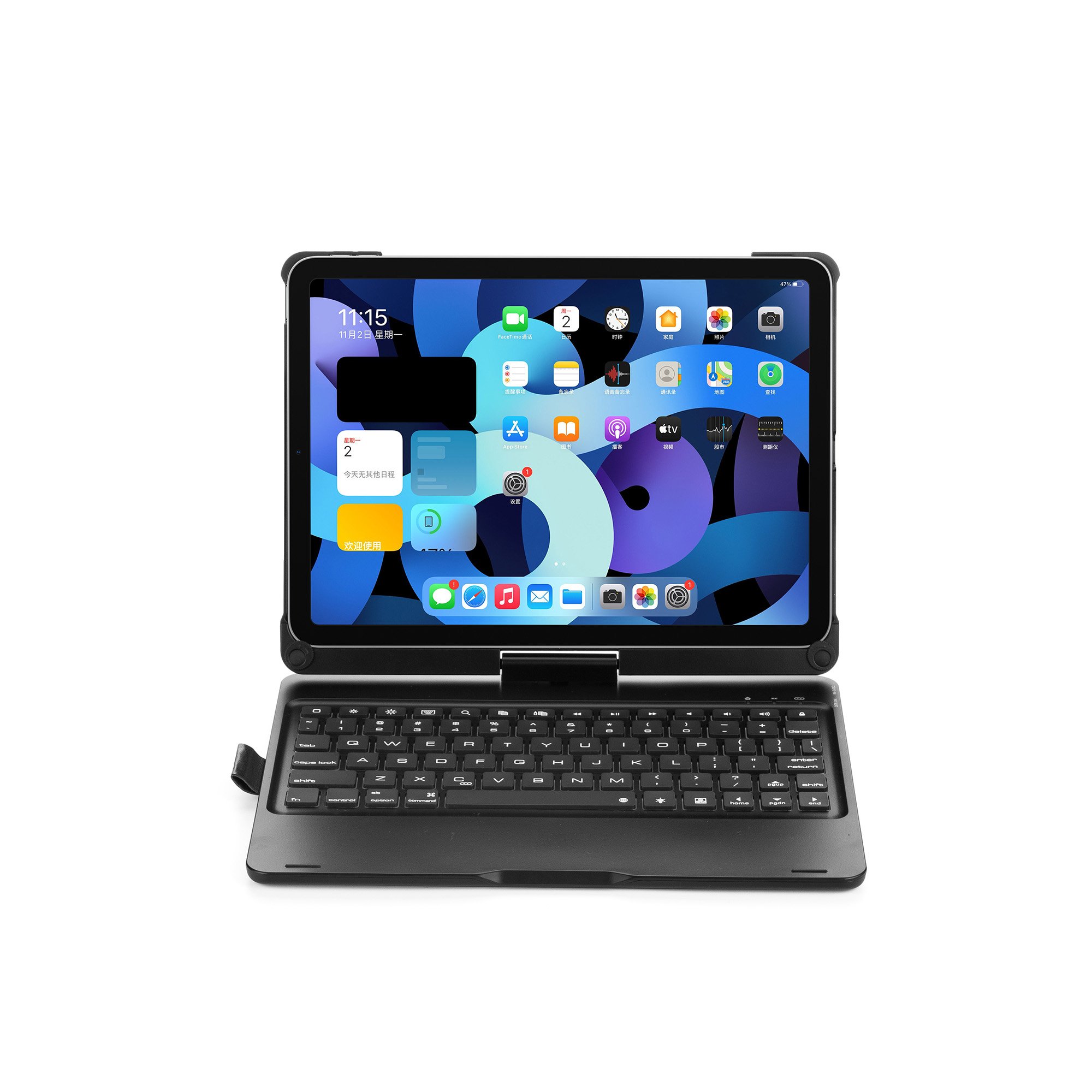 Cover With Keyboard for iPad Pro 11inch Air 10.9inch 7 RGB Backlit Accept Custom OEM Tablet Keyboard 360 Rotation Keyboards Case