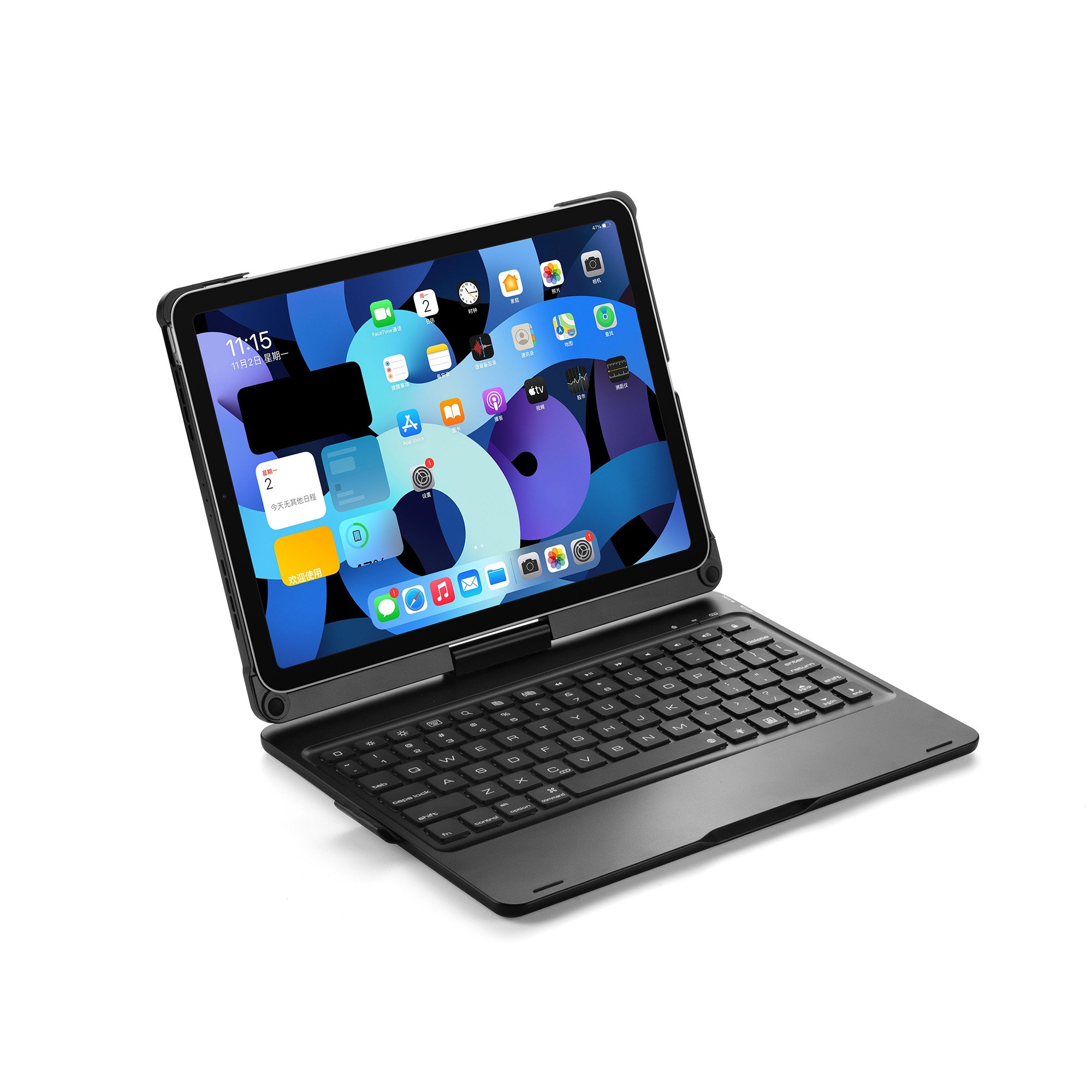 Cover With Keyboard for iPad Pro 11inch Air 10.9inch 7 RGB Backlit Accept Custom OEM Tablet Keyboard 360 Rotation Keyboards Case