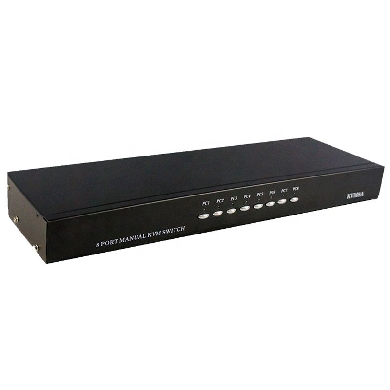 8 Port KVM Switch VGA PS2 Console 8 In 1 Out With Button Connects Printer Keyboard Mouse display device