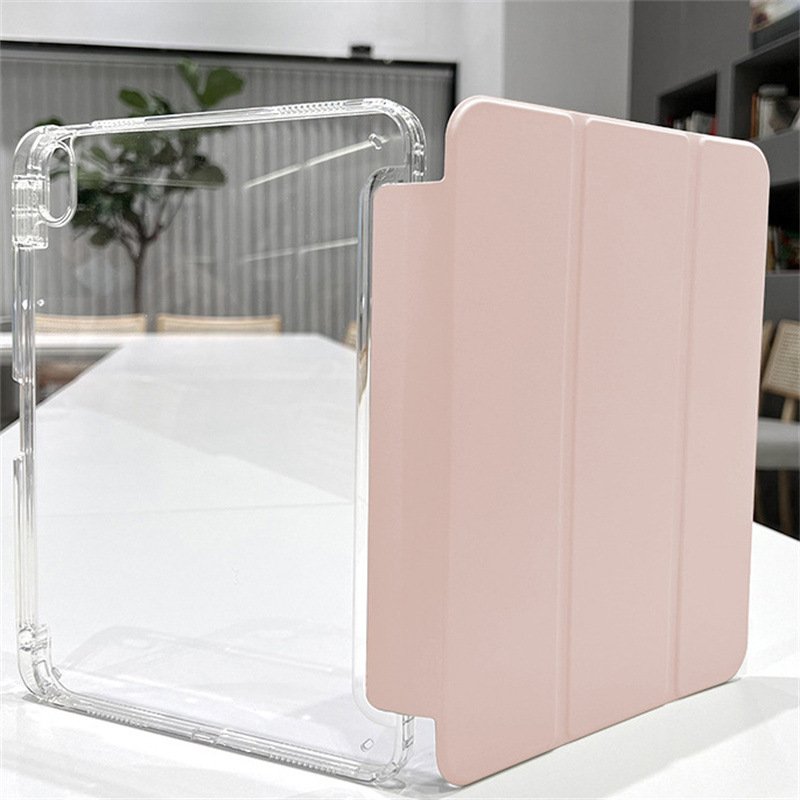 Shockproof Clear TPU Acrylic Bumper Tablet Case PU Leather With Soft Tpu Cover For iPad air 4 and air 5 10.6 inch