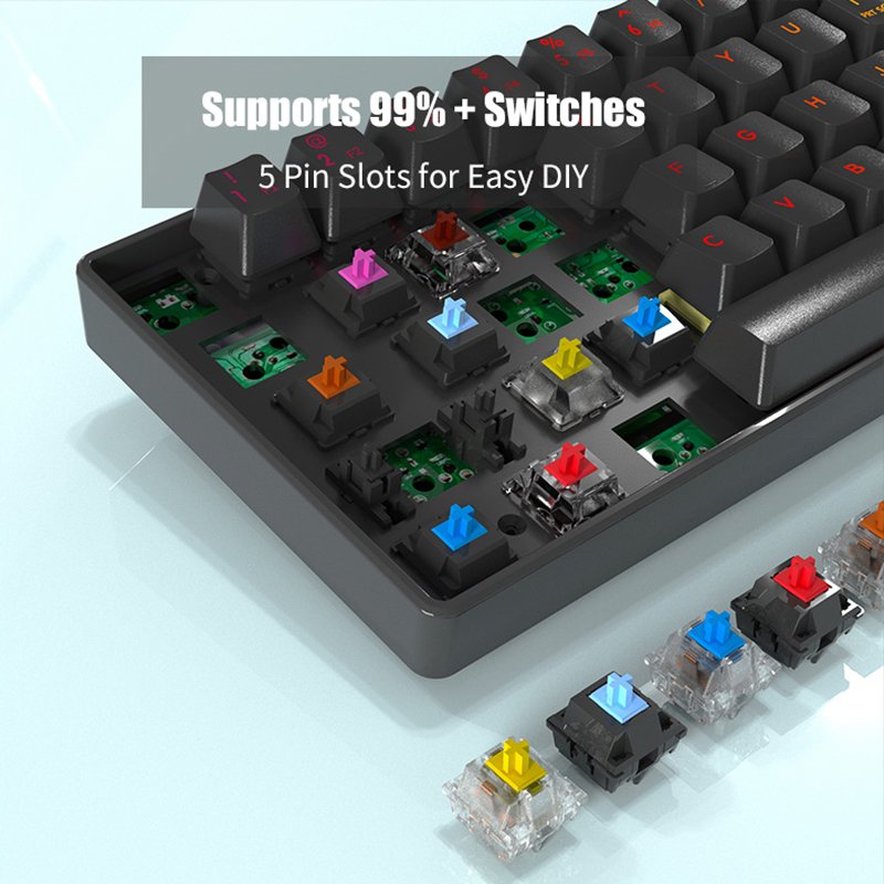 Hot Swap Gateron Switch RGB Game Mechanical Mini Gamer Clavier 60% Usb WIred Keyboards Custom Logo PBT keyboard