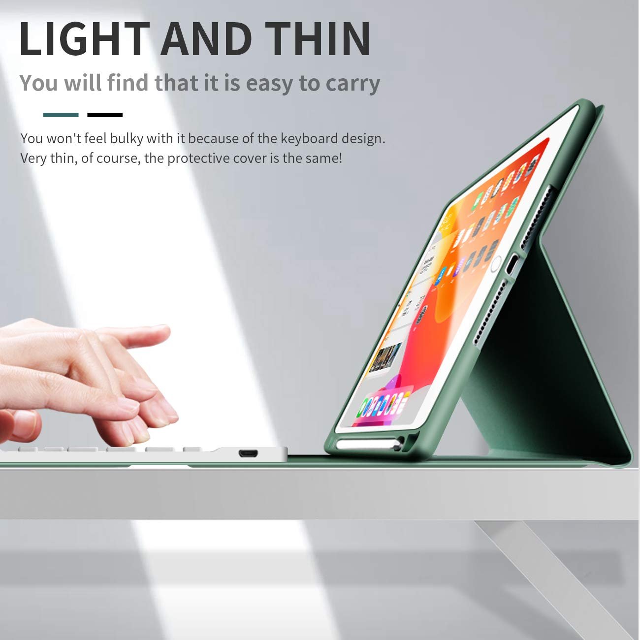 2020 Smart Floating Magic Keyboard cover for ipad 7/8th generation keyboard case