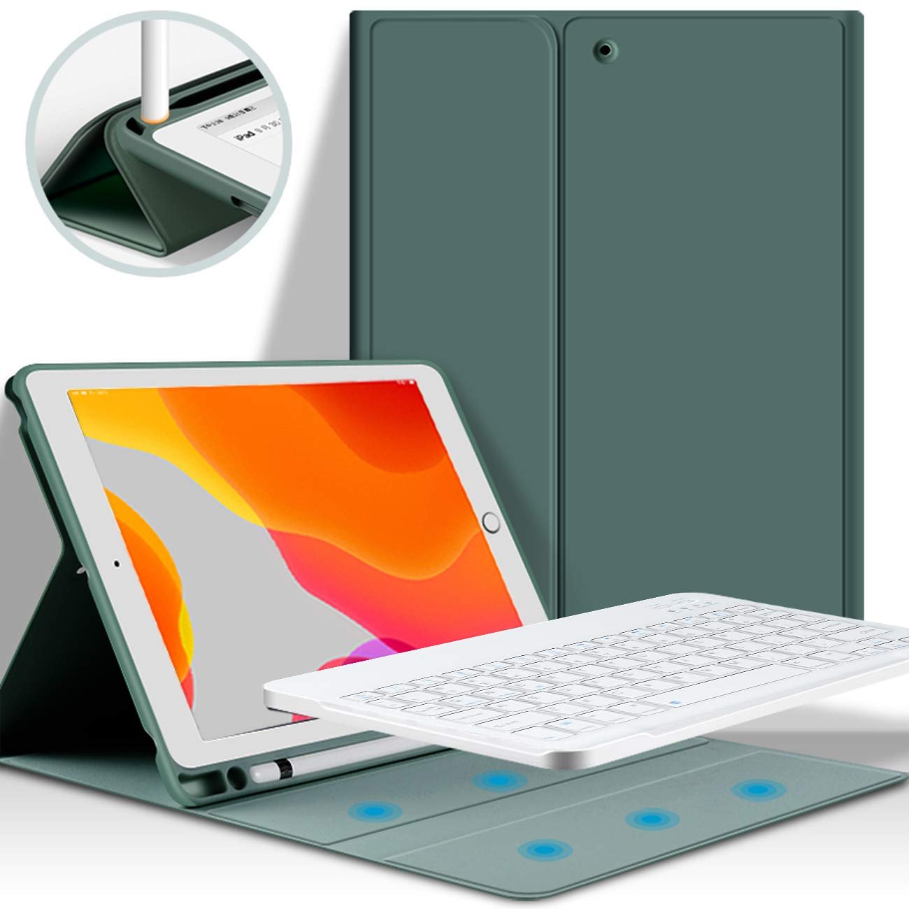2020 Smart Floating Magic Keyboard cover for ipad 7/8th generation keyboard case