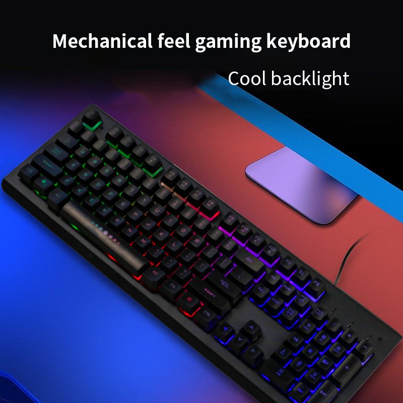 New model trend wired glow keyboard and mouse combo for game computer pc laptop Multimedia Keyboard For Professional Gamers