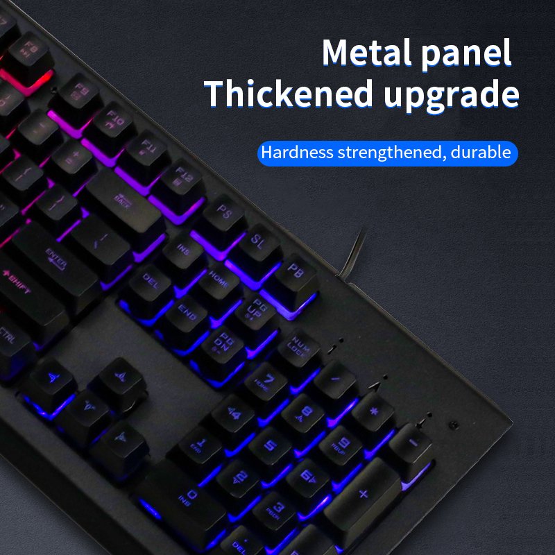 New model trend wired glow keyboard and mouse combo for game computer pc laptop Multimedia Keyboard For Professional Gamers