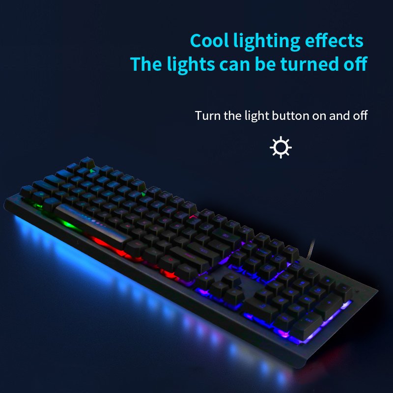 New model trend wired glow keyboard and mouse combo for game computer pc laptop Multimedia Keyboard For Professional Gamers