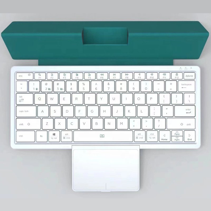 2024 new design mini slim portable wireless bluetooth touchpad keyboard tablet pc laptop gaming keyboard with pu leather case