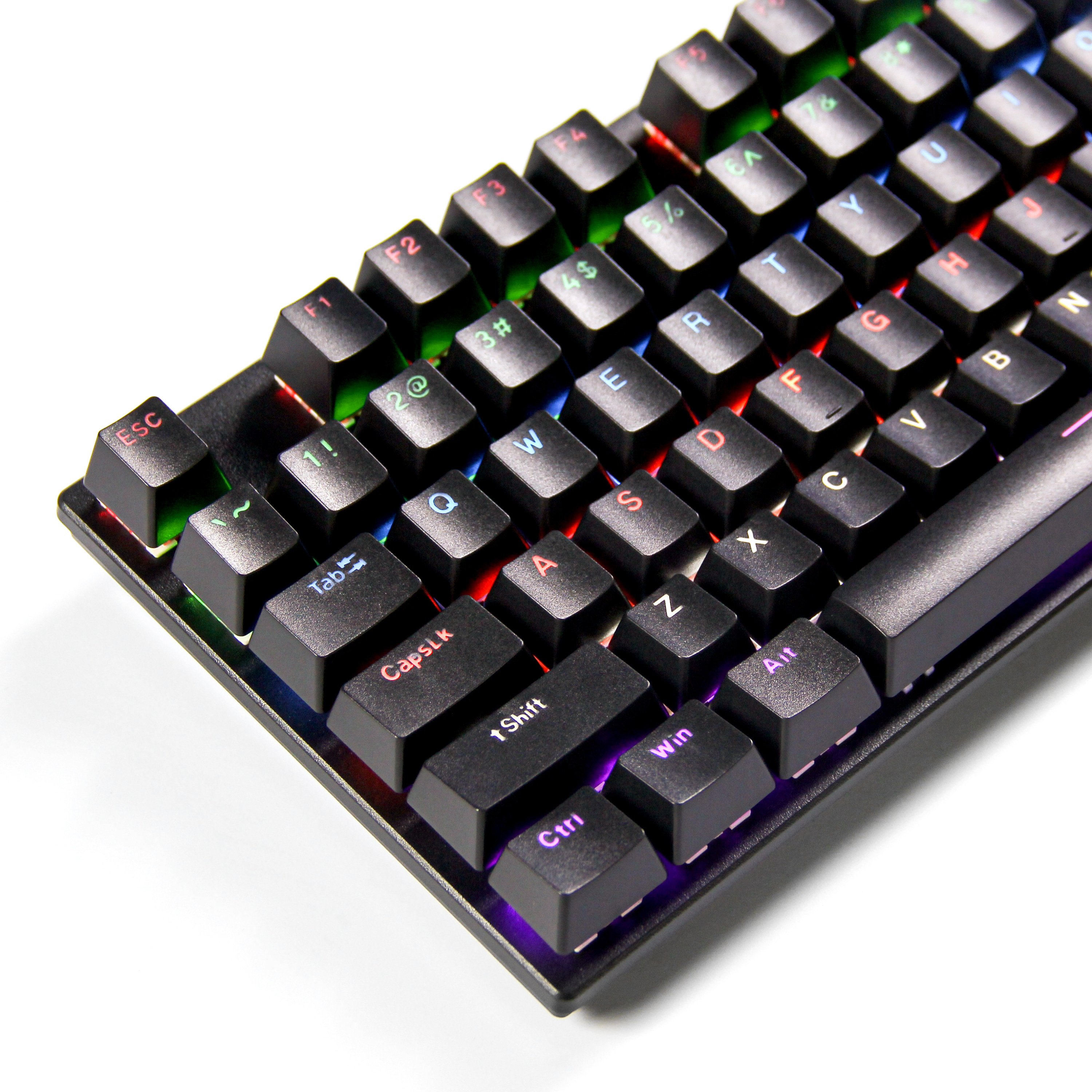 75% Mechanical Gaming Keyboard Blue Switch LED Backlit Keyboard 87 Keys TKL Wired Computer Keyboard for Windows Laptop PC Gamer