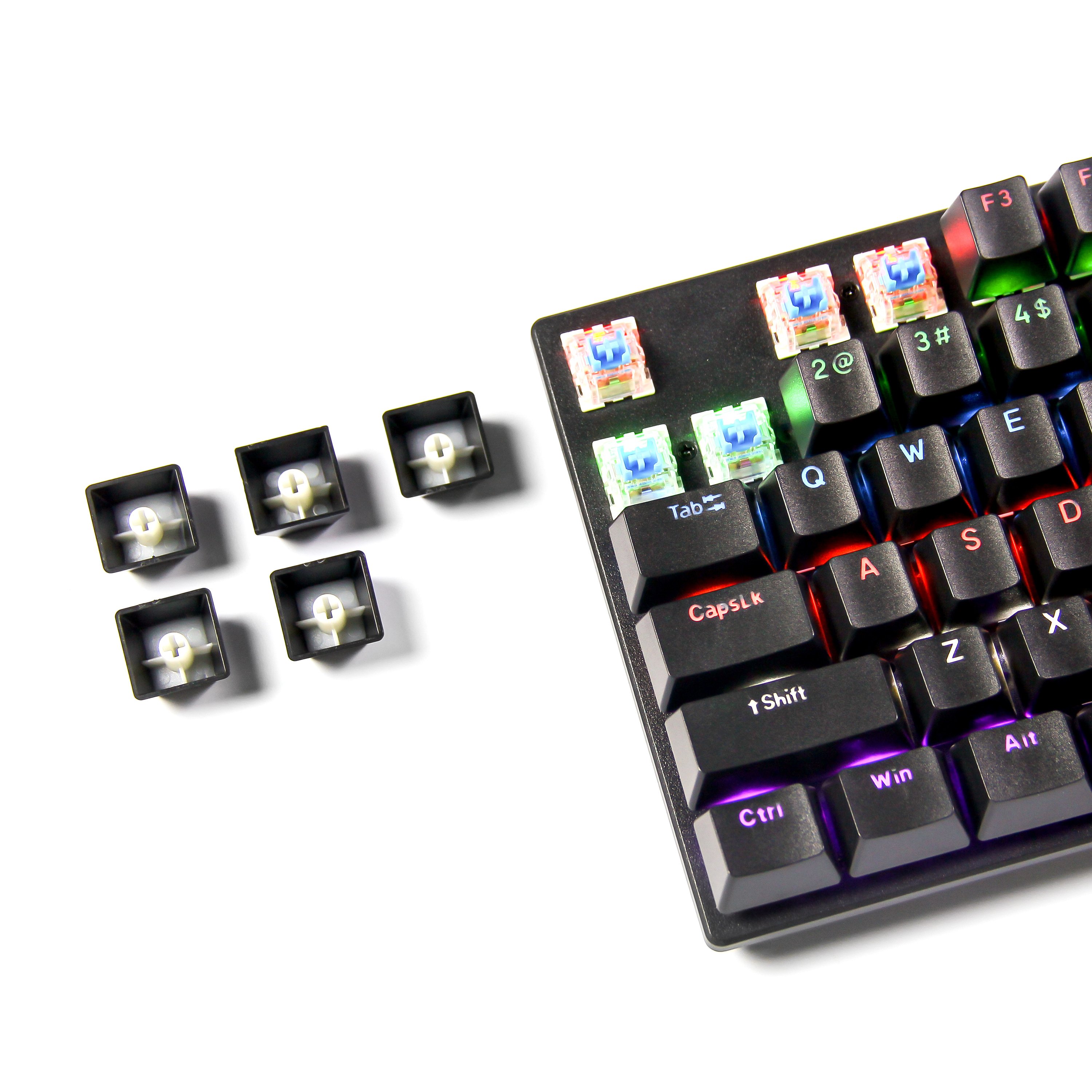 75% Mechanical Gaming Keyboard Blue Switch LED Backlit Keyboard 87 Keys TKL Wired Computer Keyboard for Windows Laptop PC Gamer
