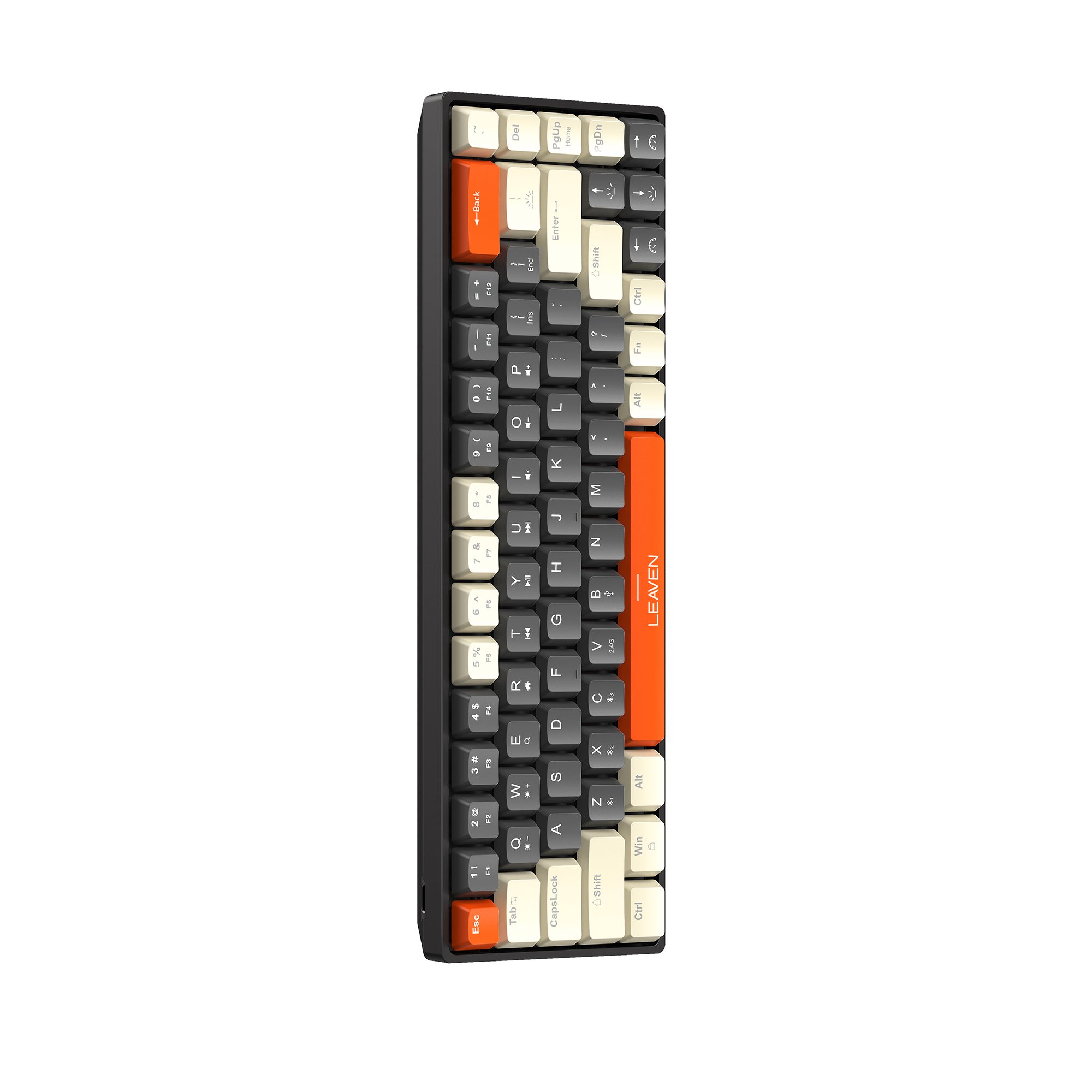 Leaven H68 Three Mode Wired Wireless Bluetooth Mechanical Keyboard Rgb Hot Swap 68 Keys Keyboard