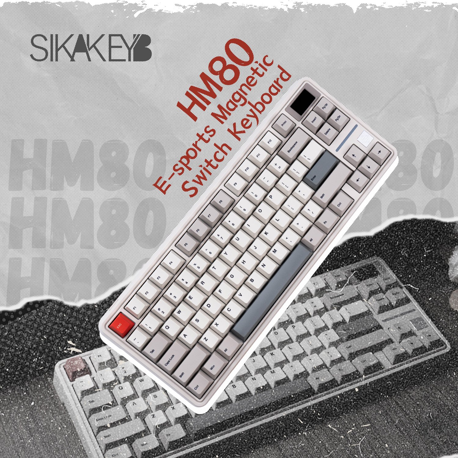SIKAKEYB Castle HM80 80% Gaming Keyboard Gateron Magnetic Jade Pro Switch Mixed Color Quick Trigger Keyboard