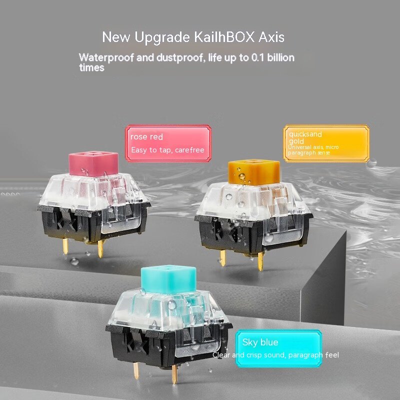 Hexgears X5pro White 108 Keys Full Size BT5.0 2.4G USB Hot Swappable Kailh Switch Wireless Mechanical Keyboard