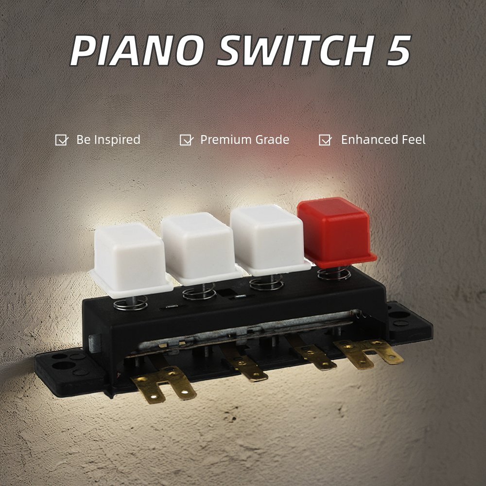 5 key 4 speed red button push button keyboard switches for juicer