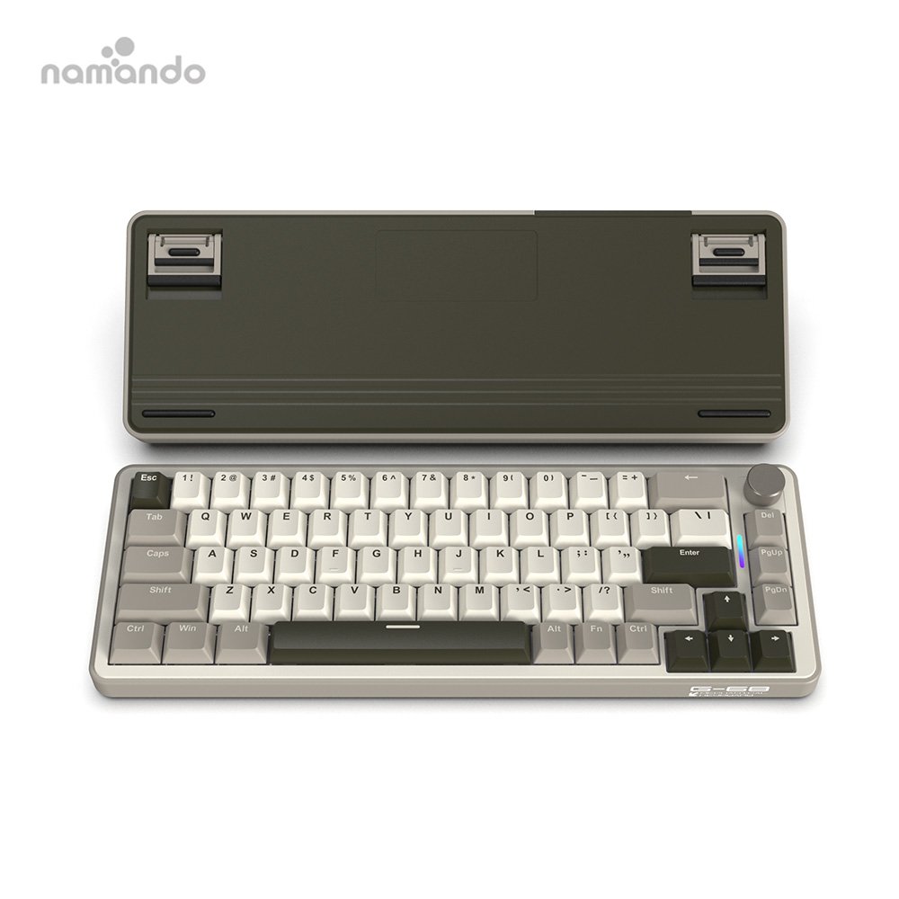 Hot Swappable Wired Mechanical Keyboard 60% Percent RGB Backlit Gasket Mount Gaming Keyboard with Double-shot Molding Keycaps