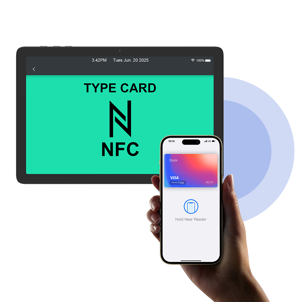 10.1 Inch NFC Access Attendance Punch Card Machine Security Kiosk Smart Tablet for School Hotel Office Building