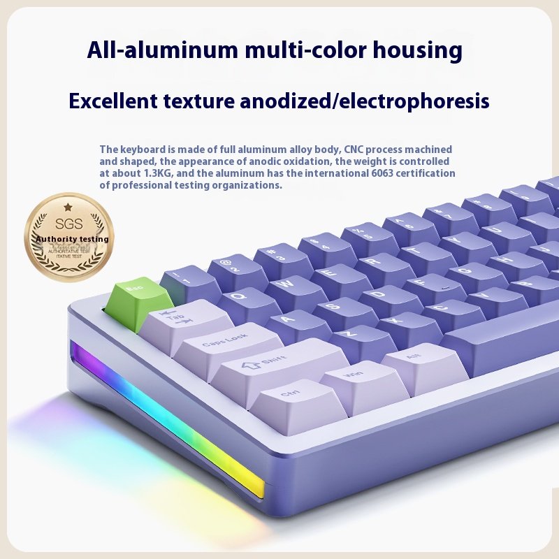 XINMENG M71 V2 Mechanical Keyboard 3-mode 2.4G BT71-key RGB Full Key Hot Swap Gasket Customize Game Office Keyboard Gifts
