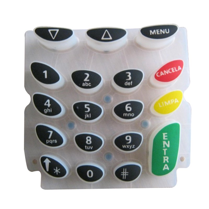 high temperature resistance electrical insulation flexible Silicone Rubber Button Keypad