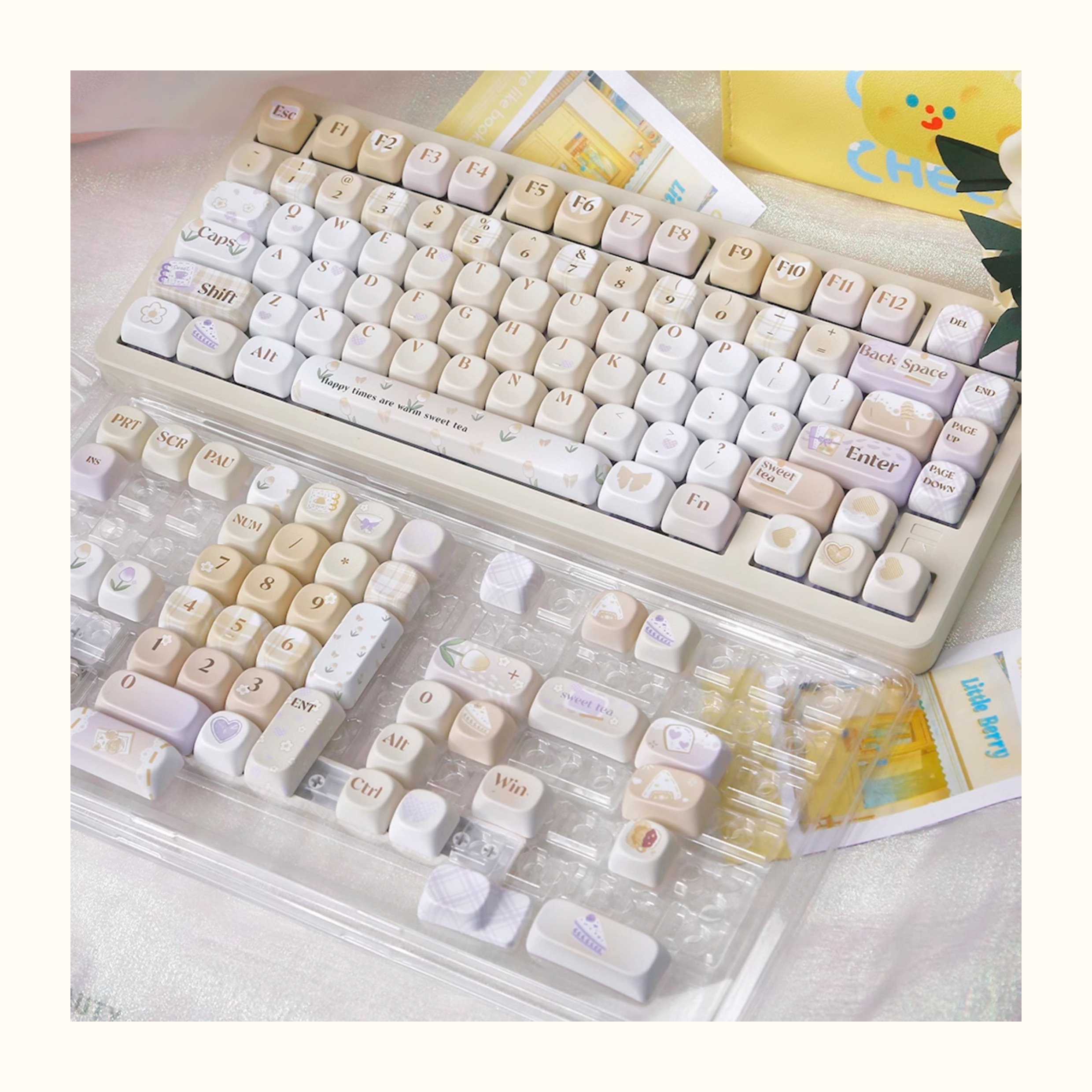 Lovely yellow PBT Keycaps Mechanical Keyboard 131 key 6.25u Keycaps for Cherry MX switch mechanical keyboard