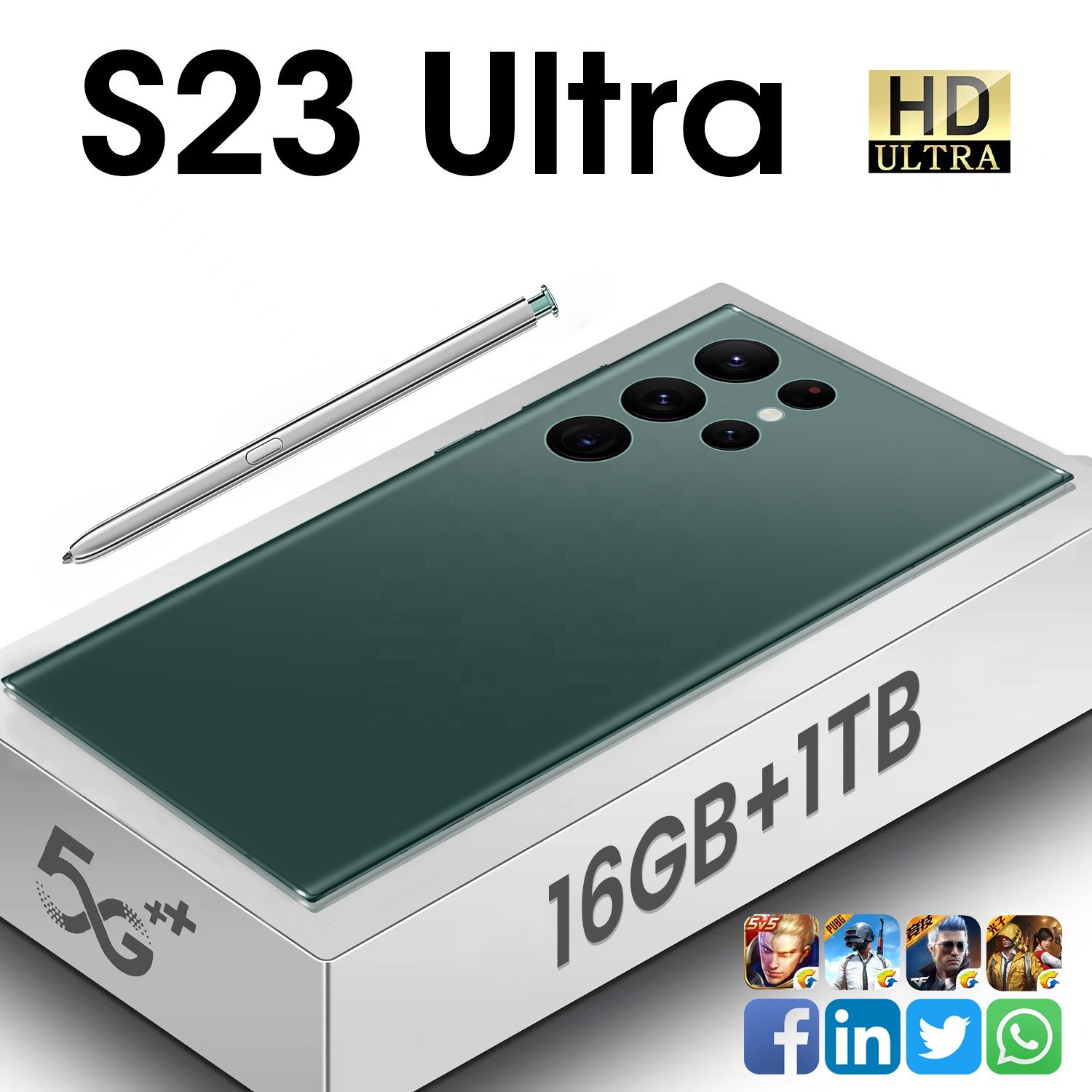 2023 NEW S23 Ultra 5g Phone 7.2 Inch 16Gb + 1Tb Android Smartphone Android 12.0 Mobile Phones
